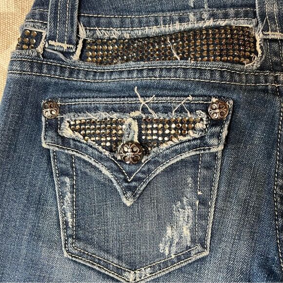 MISS ME STYLE# JP4221R LOW RISE BOOT CUT WOMEN'S BLUE JEANS SIZE 27 - Picture 13 of 16